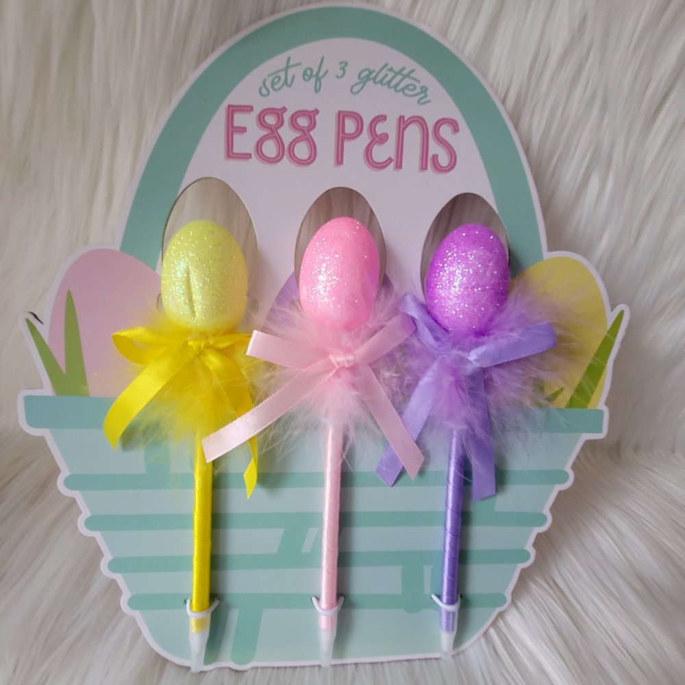 Eccolo Set of 3 Glitter Easter Egg Pens